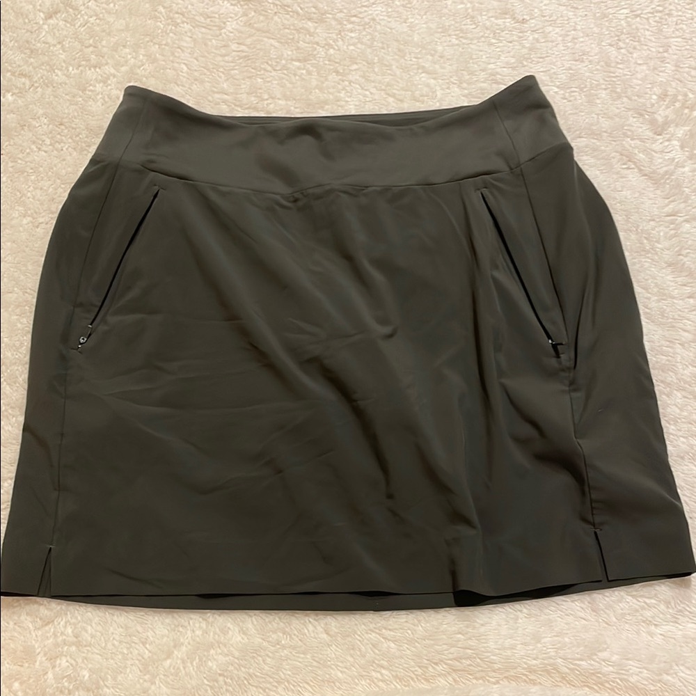 Athleta Dark Olive Skater Skirt